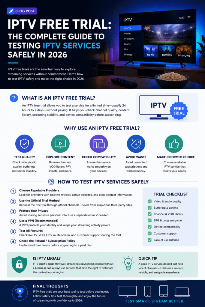 IPTV Free Trial: The Complete Guide to Testing IPTV Services Safely in 2026
